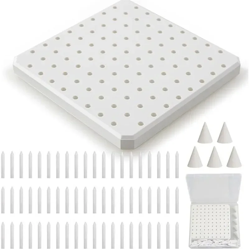 

Многоразовая керамическая огнеупорная подставка для печи (60 опорных штырей и 5 пирамидальных гвоздей) – незаменимый инструмент для проектов по обжигу гончарных изделий