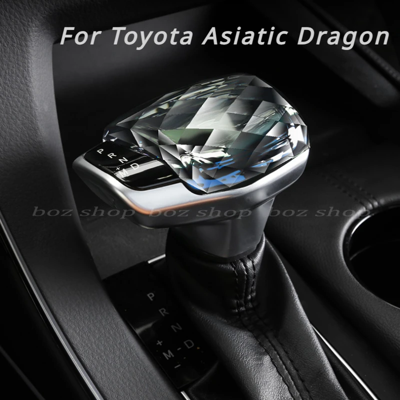 

Crystal Gear Knob For Toyota 2019 2020 2021 2022 Asiatic Dragon Interior Decoration Handlebar Cover Shifter Head Conversion Kit