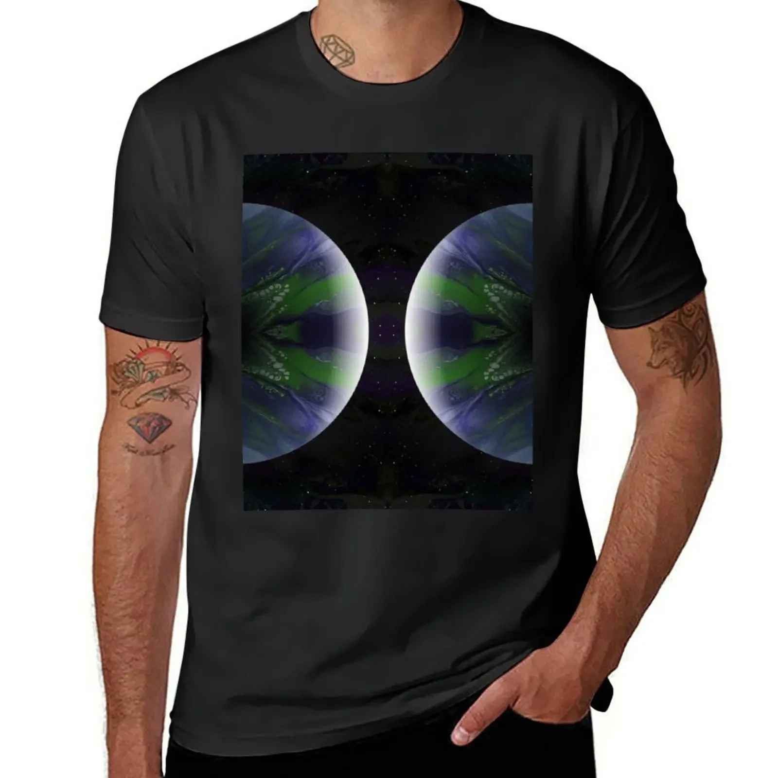 

Terra Nova: planet painting T-Shirt valentines boutique clothes designer shirts Luxury man topping Men's clothing