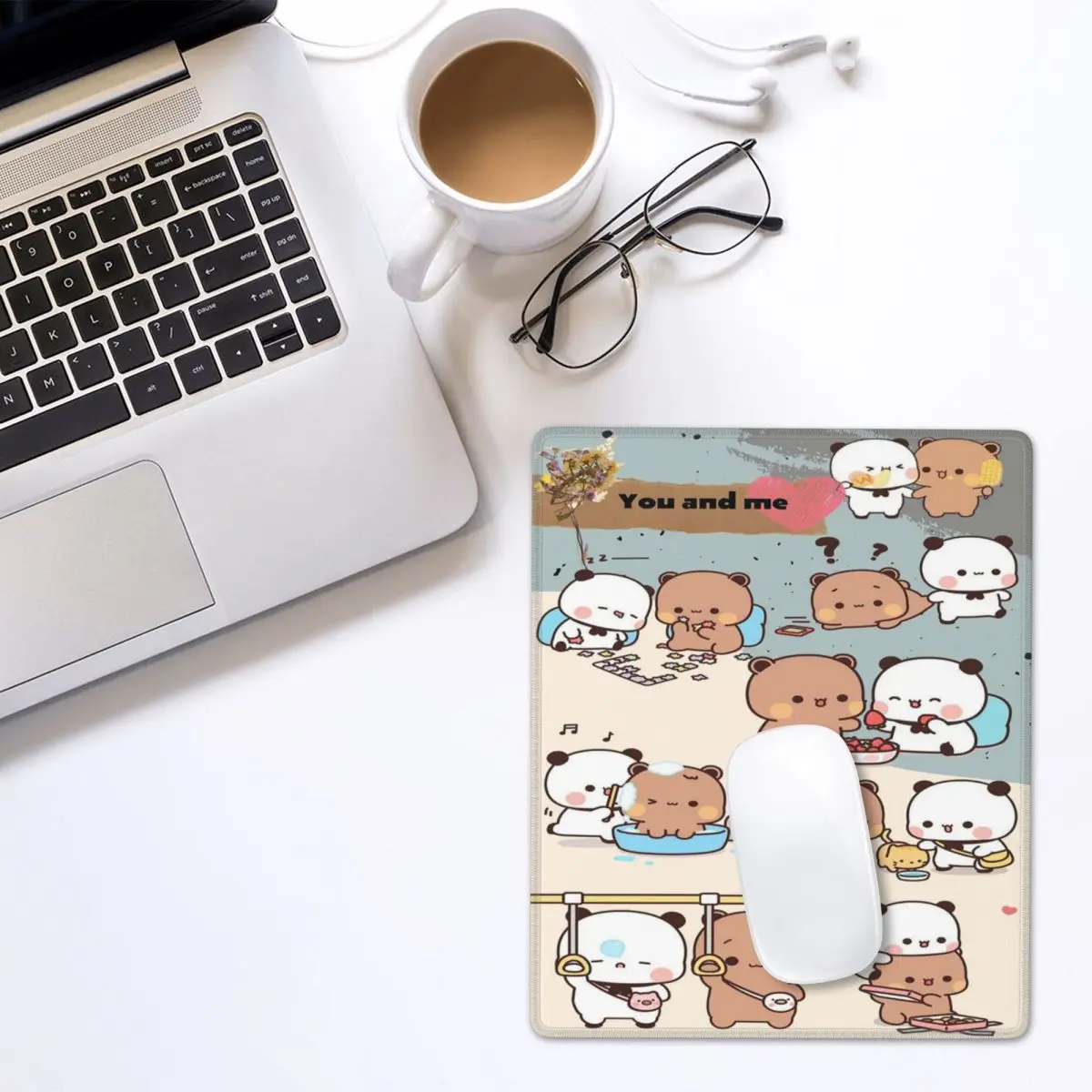 Bear And Panda Bubu Dudu Mouse Pad Gamer PC Laptop Mats Keyboard Computer Gaming Office Accessories Desk Mat
