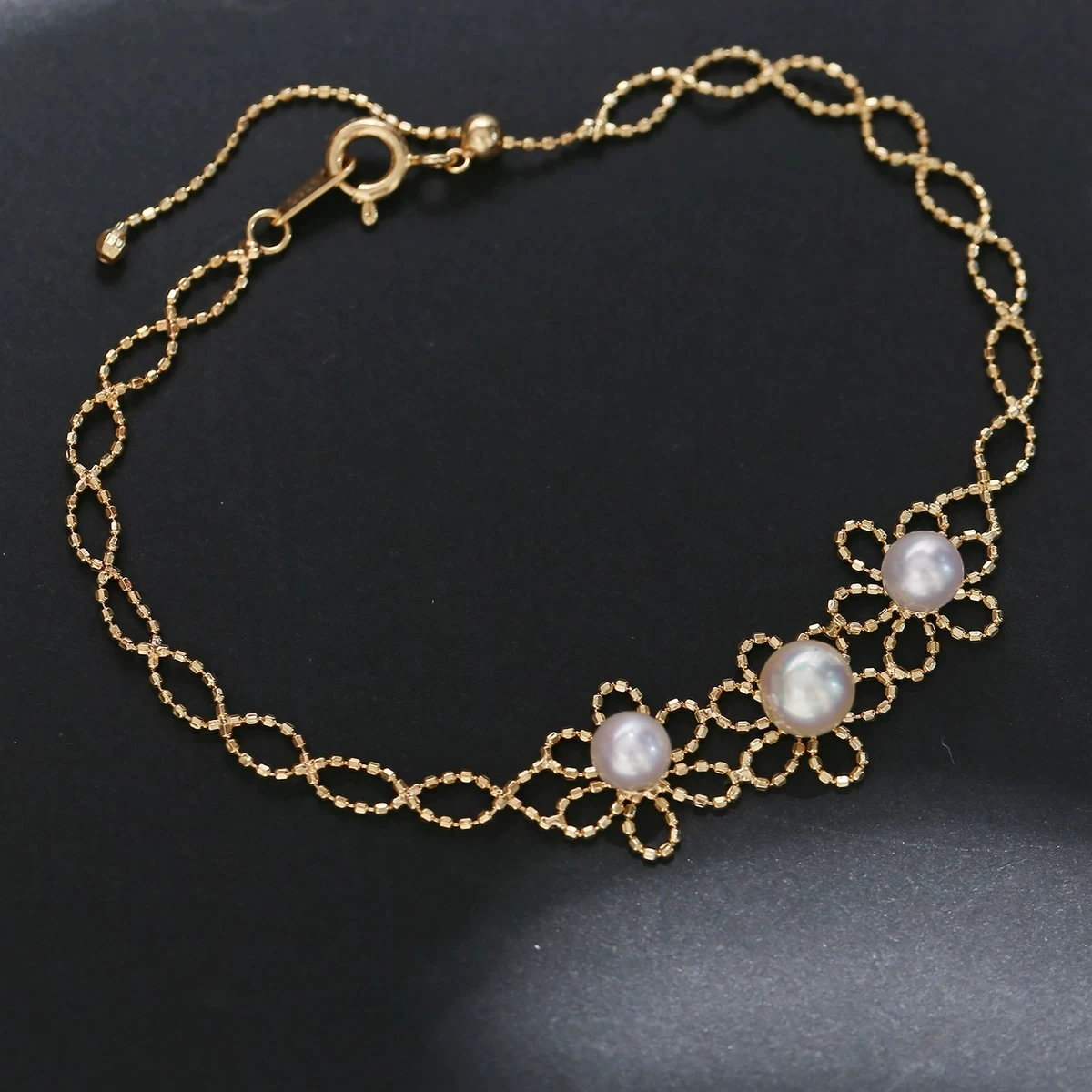 

S925 Sterling Silver Bracelet Mountings ADJUSTABLE Bangle Findings Jewelry Parts Fittings Accessories for 4-6mm Pearls