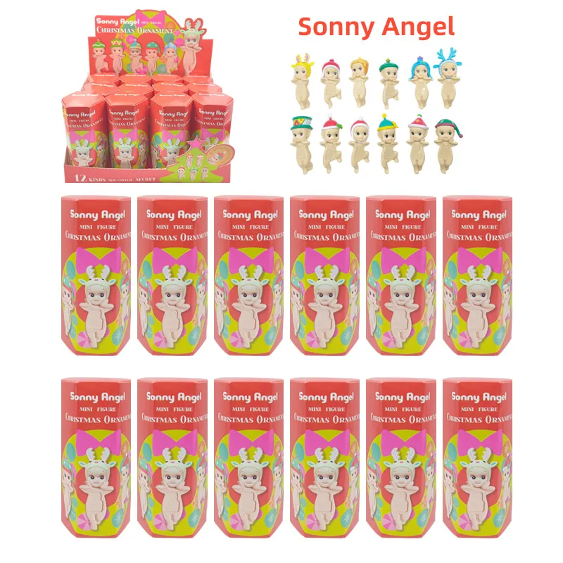 Sonny Angel Blind Box Christmas Angel Series Party Angel Mysterious Blind Box Cute Figure Doll Toys Car Ornament Christmas Gift