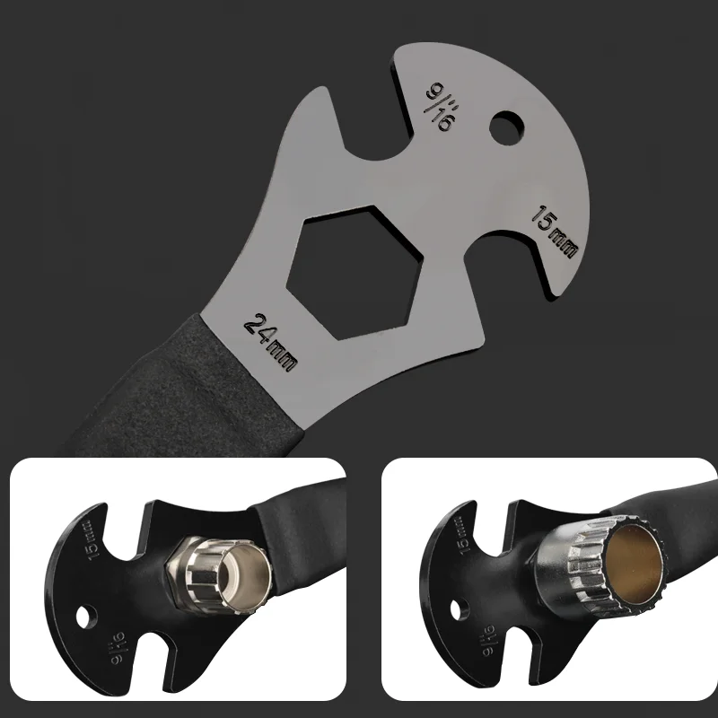 Fahrrad Pedal Schlüssel Extra Lange Griff MTB Straße Mountainbike Pedale Installieren Entferner Entfernung Ersetzen Reparatur Werkzeug Spanner 15mm – Detail 9