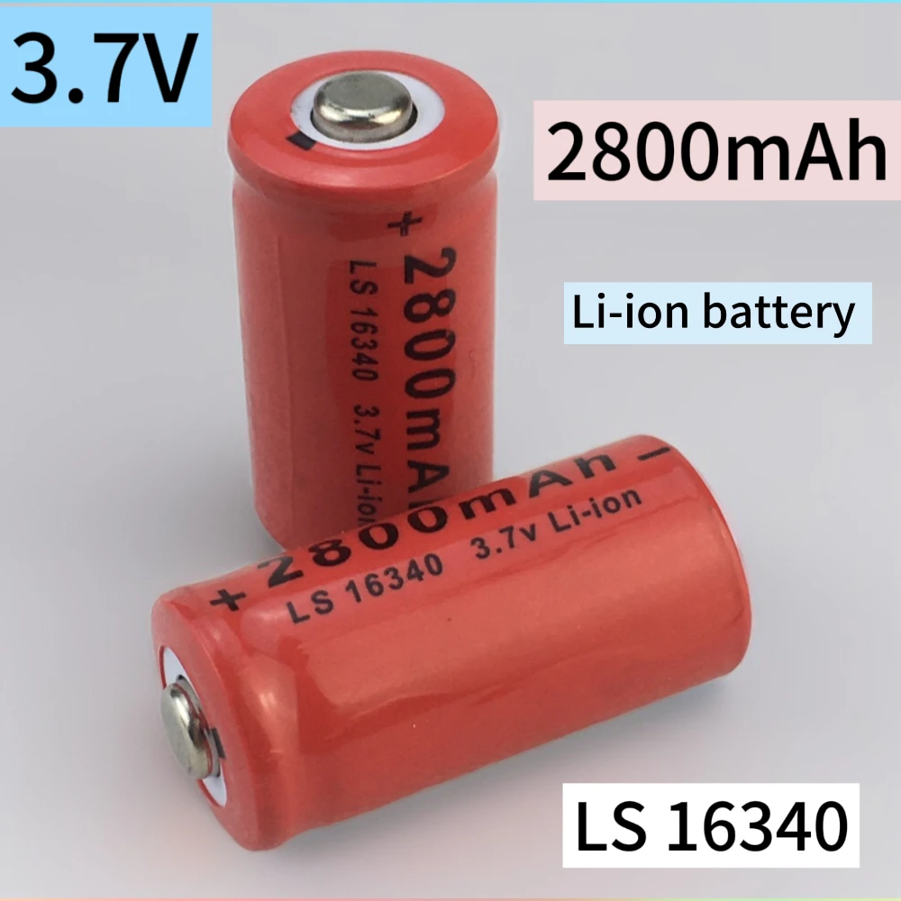 Caméra de sécurité au lithium-ion aste, SL16340, 3.7V, 2800mAh, CR123A, RCR 2024 ICR, 123 Nouveau