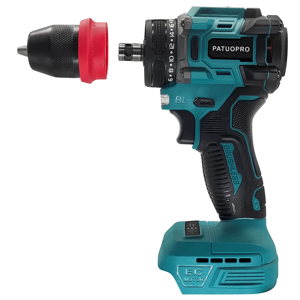 

10mm Brushless Electric Drill 2 In 1 Cordless Screwdriver Multifunctional DIY Power Tool For Makita 18V Battery (No Battery）