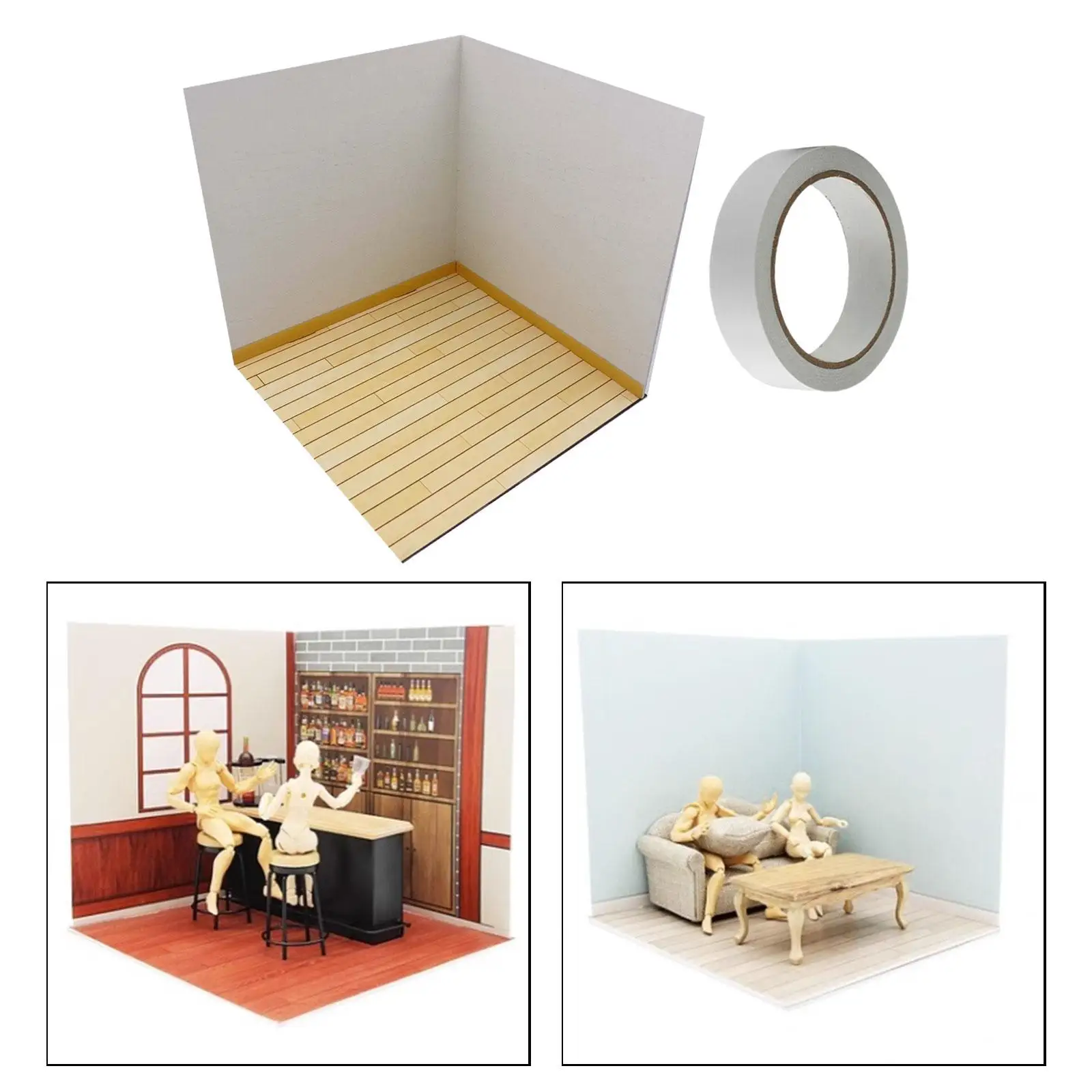 1/12 Show Backdrop Organizer Decoration Layout Display Background for Action Figures Diecast Car Vehicle Scene Toy Accessory