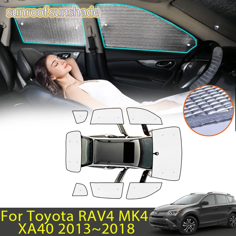 For Toyota RAV4 MK4 XA40 2013~2018 2015 2016 2017 Car Accessories Sun Shade Sunshade Windshield Side Window Privacy Shading Auto