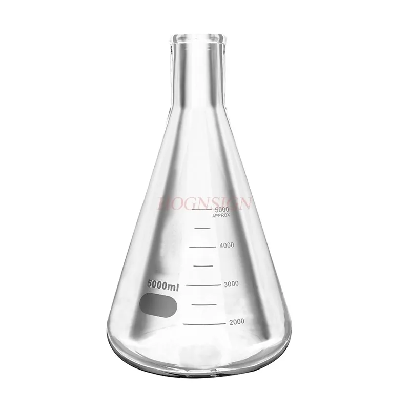 Glass triangular flask, beaker, chemical experimental equipment, conical flask with stopper 5000ml