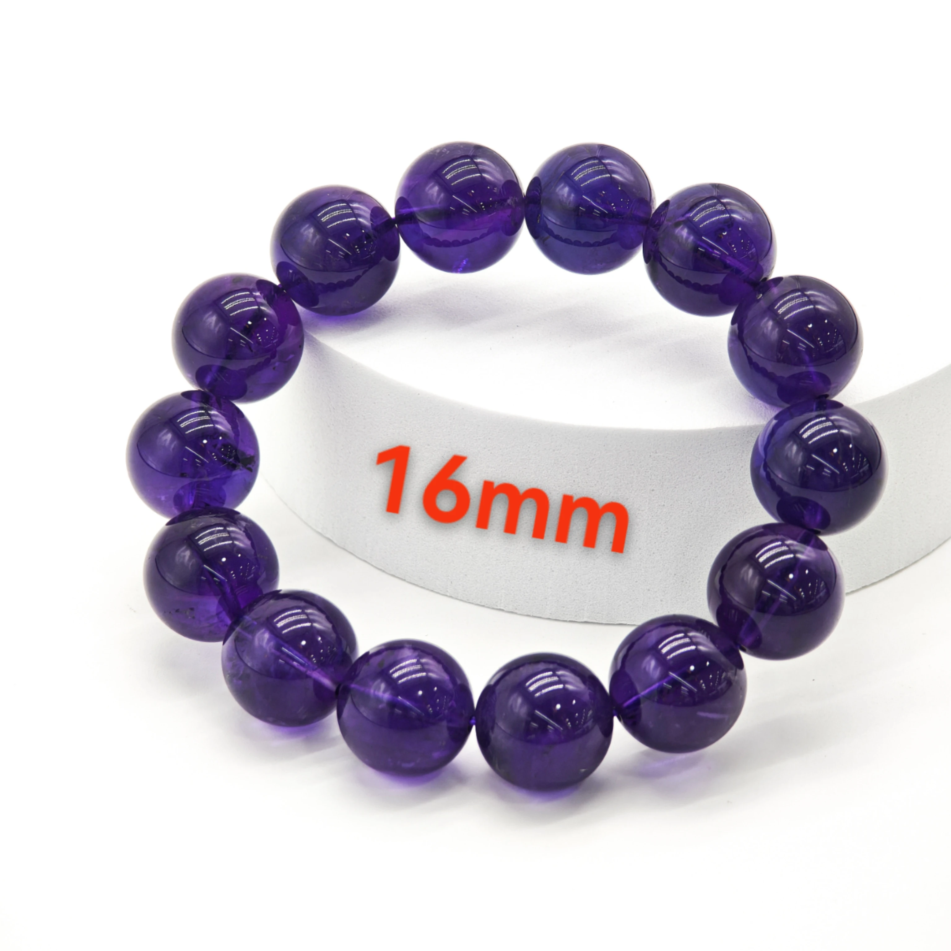 

AAA Amethyst Bracelet 6-16mm | Purple Healing Stone for Calmness & Intuition, Luxury Spiritual Jewelry Gift with Free Shipping