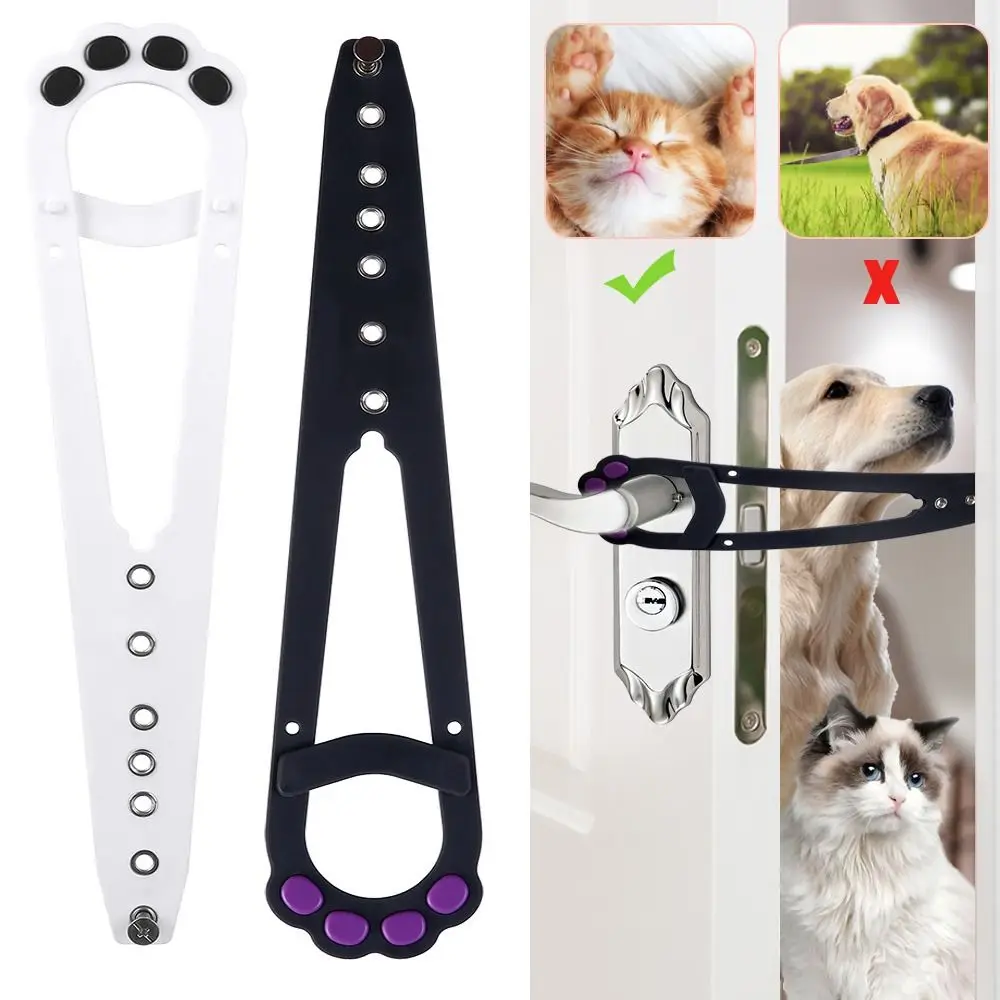 Flex latch strap Home Cat Litter boxes Adjustable Keeps Dogs Out Fast Fle Pet Gates Latch Strap Cat Door Holder Latch Cat Door