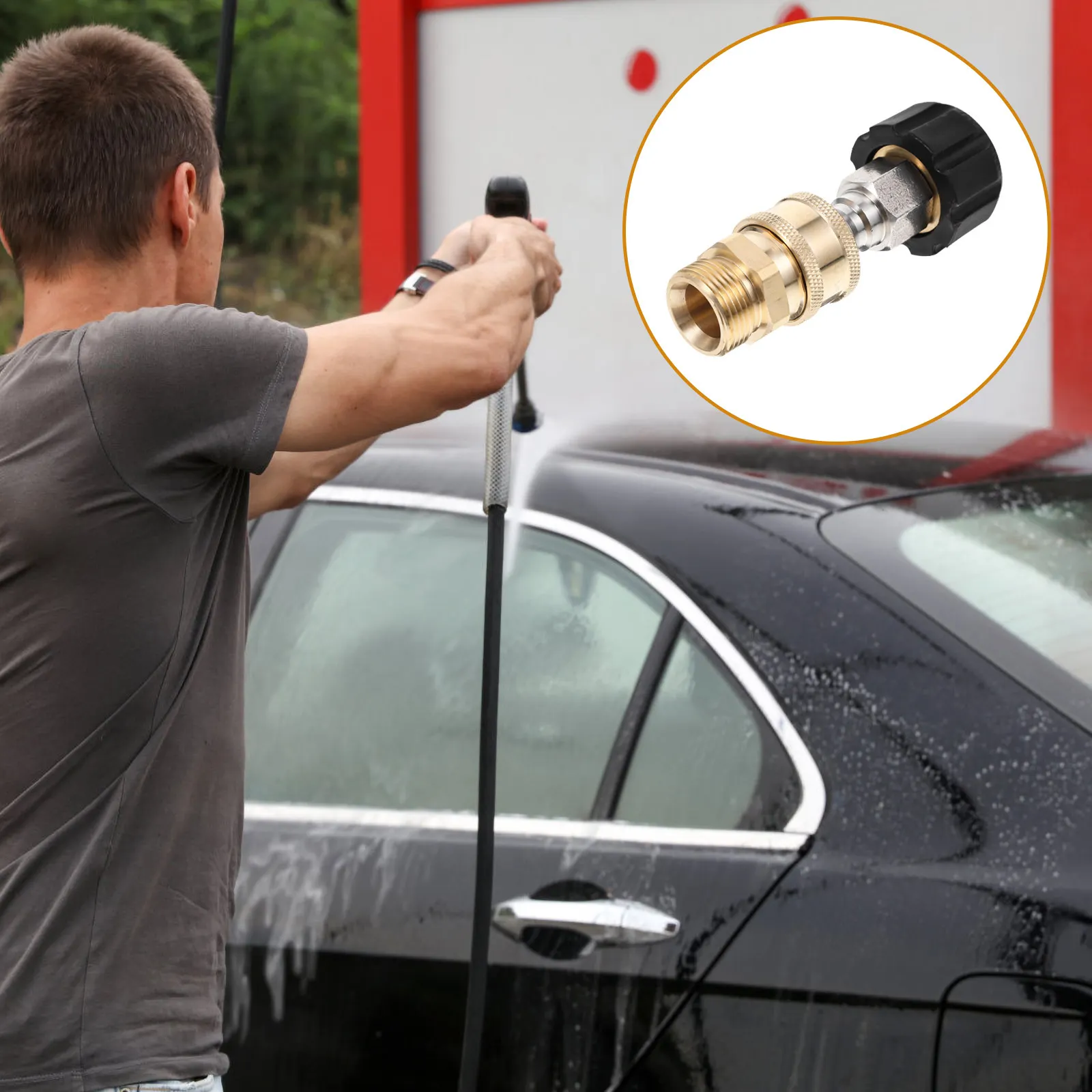 High Pressure Nozzle Adapter Car Washing Hose Washer Connector Quick Connects for