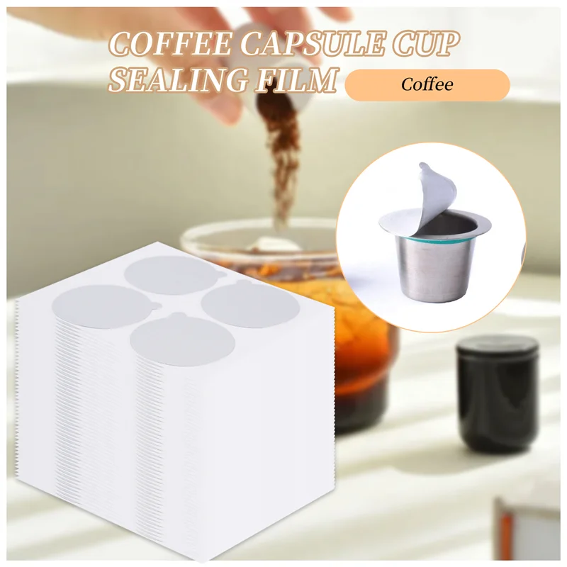 B58B-200PCS Aluminum Espresso Lids Foils Seals To Reusable Capsules Coffee Pod Compatible For Nespresso Not Compatible With Diam