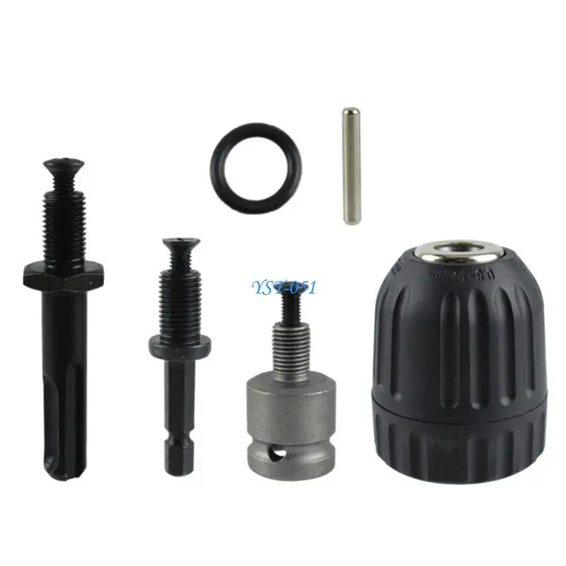 

E15A Convenient 6Piece Electric Wrench Power Drill Chuck Collection, 0.8-10mm, Suitable for 3/8-20UNF Thread Fastening Tasks