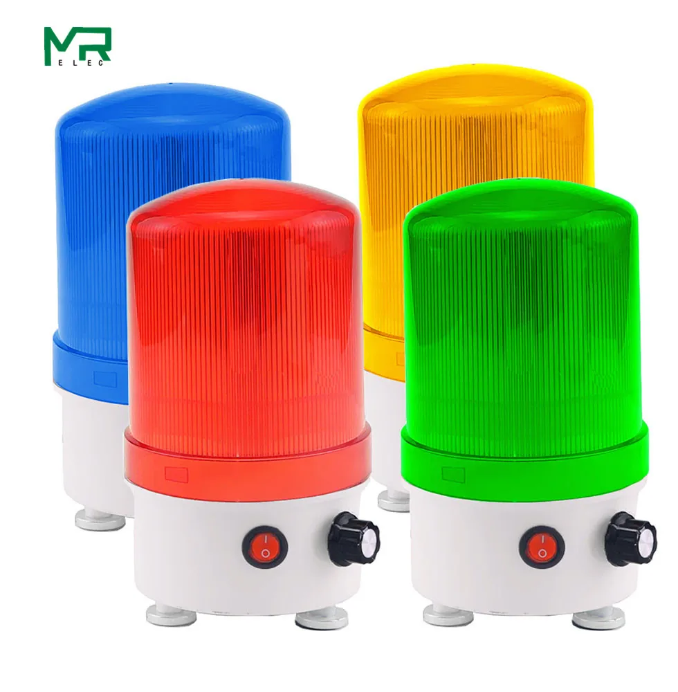 

New sound and light alarm 220v24v12v rotary warning light adjustable volume led sound and light integrated alarm indicator light