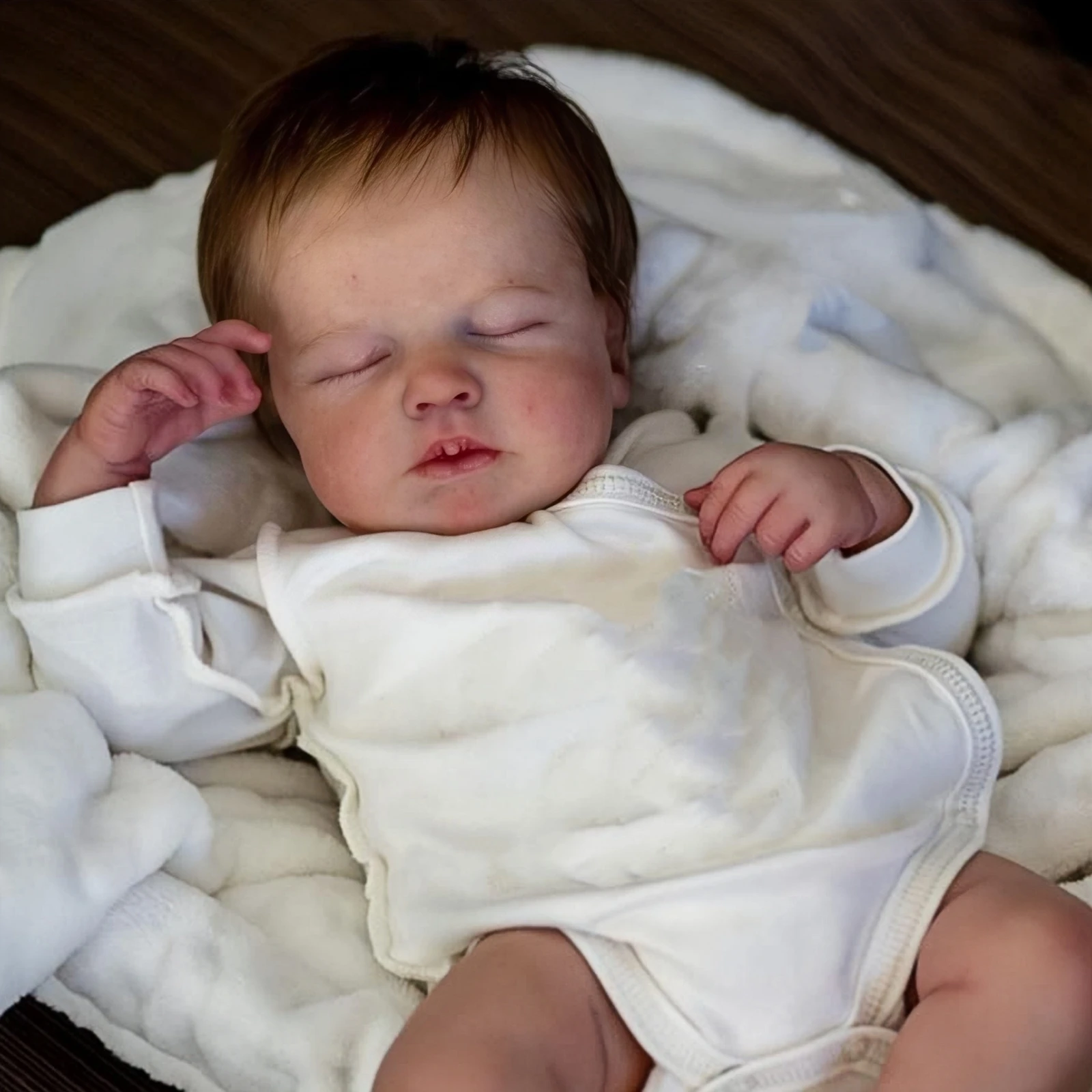 

Risbecko Adorable 20 Inch Lifelike Reborn Baby Doll - Hand Painted with Visible Veins Doll - Birthday Gift/Christmas Gift