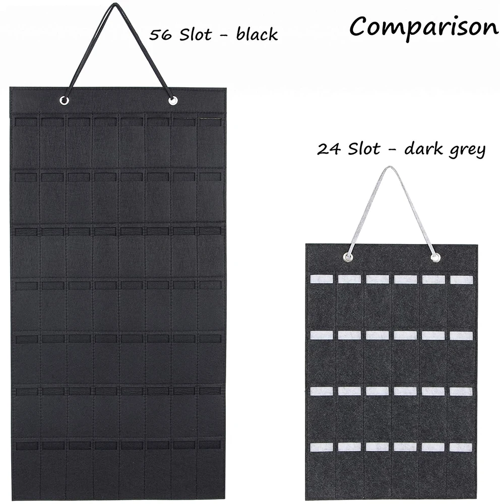 Hanging Watch Band Organizer Bag Watch Straps Storage Holder Felt Watches Strips Display Stand 24/56 Slots Compatible All Series