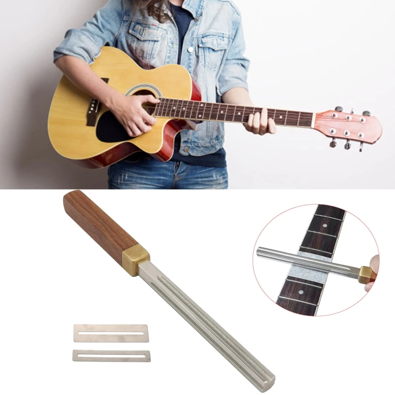 YD61 Guitar Fret Crowning File, Fret Edge File, Fret End Rounded Tool, Diamond Coating, Multi-Function Guitar Fret Tools