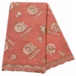 100% Cotton Fabric Rayon Cotton Thread Eembroidered Scarf High Quality African Women Hijab Muslim Scarf Dubai Excellent Style