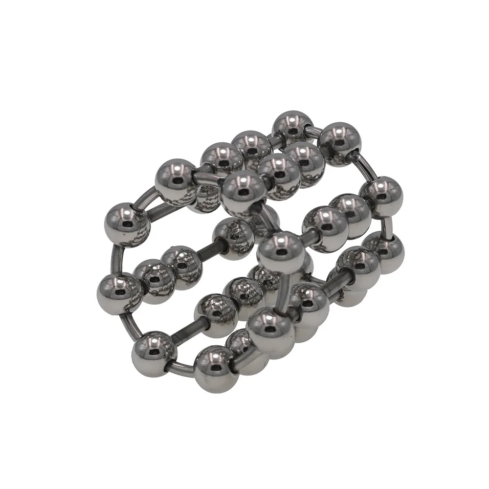 Stainless Steel Penis Ring & Wolf Tooth Sleeve Foreskin Correction Penis Exercise Physical Stretching Adult Sex Toys for Men