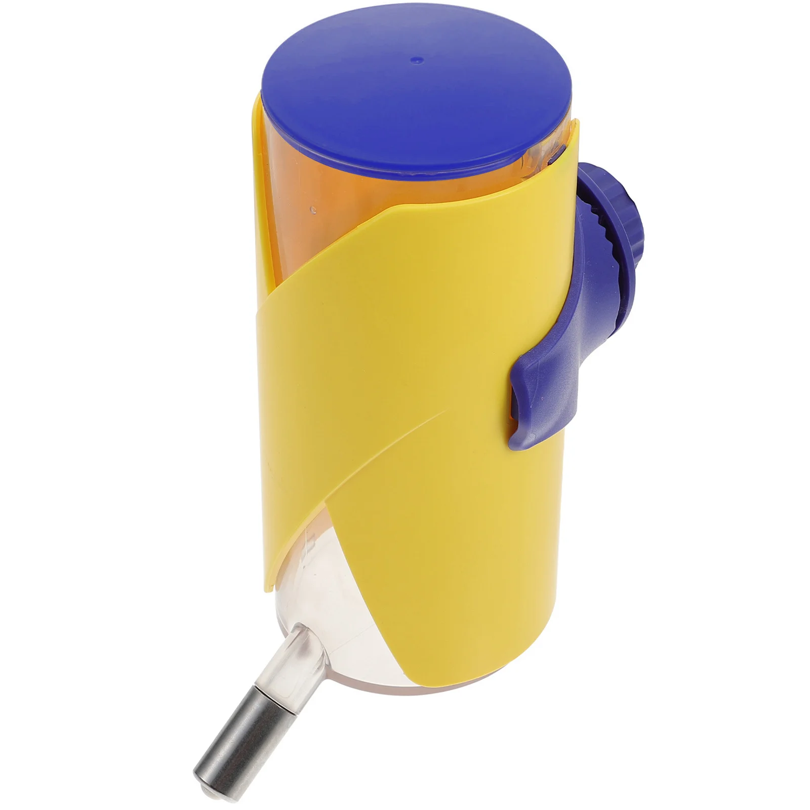 

Pet Water Bottle For Cat Dog Yellow Plastic Hanging Water Dispenser No Spill Steady Anti-Slip Easy Install Pet Waterer