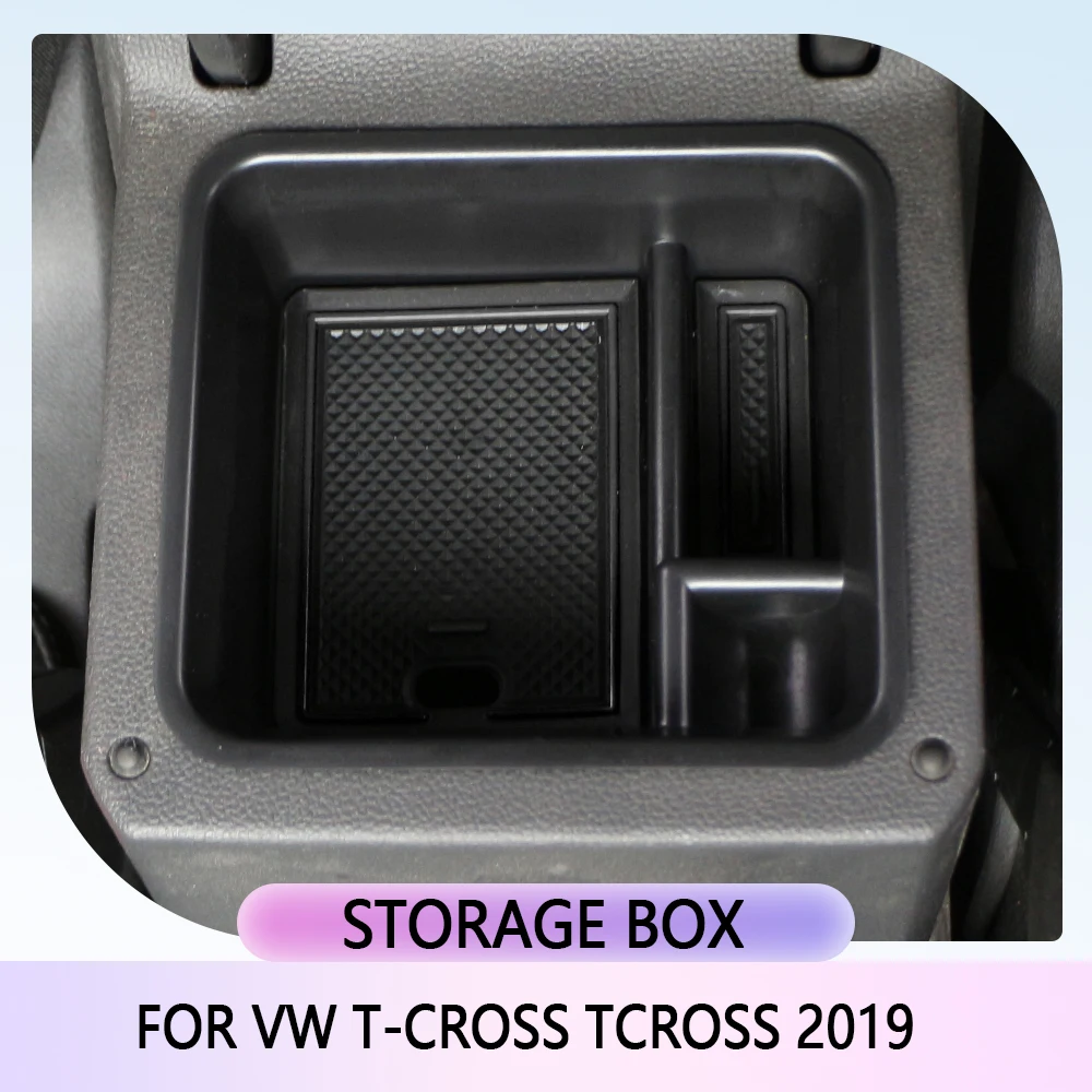 Car Console Armrest Storage Box Container Case for VW T-cross Tcross 2019-2023 Refit Accessories Styling