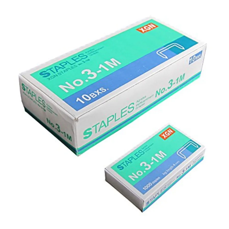 Desktop Staples.31M 24 6 Galvanised Silver 1 4" x 1 2" 10000PCS (10 Boxes 50 Stick 1000 Box) GeneralPurpose Compatible with Mos