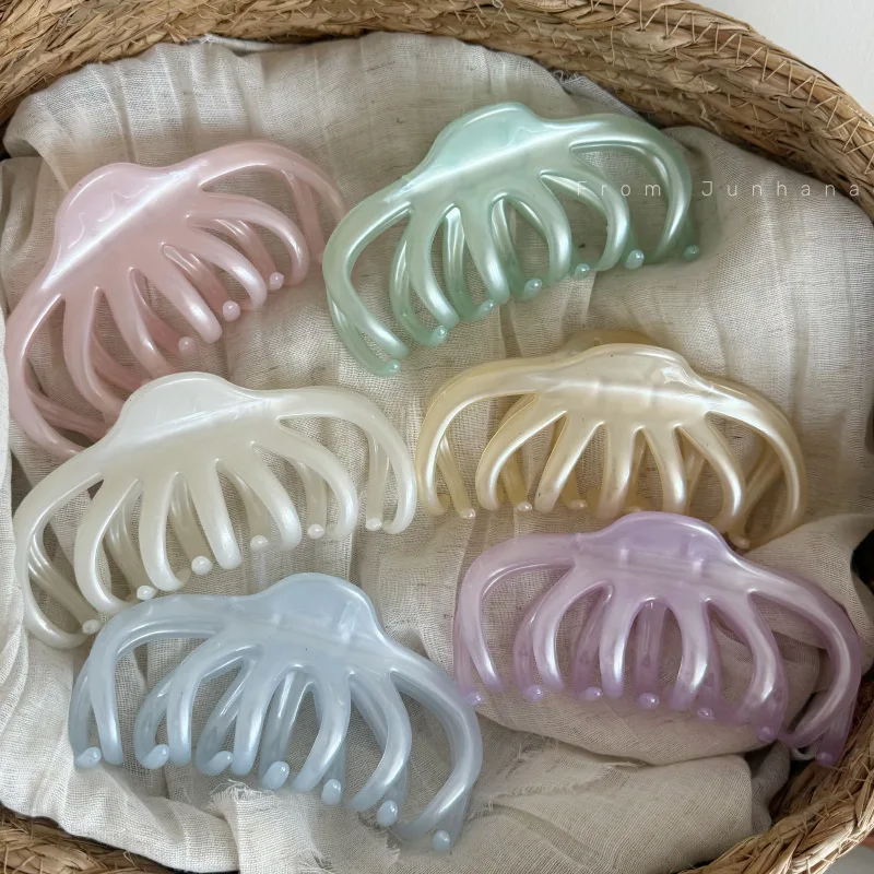 Koreanischer Stil Glitzernde Kürbis-Haarklammer Große Haifisch-Haarspange für den Hinterkopf Haarschmuck Haaraccessoires