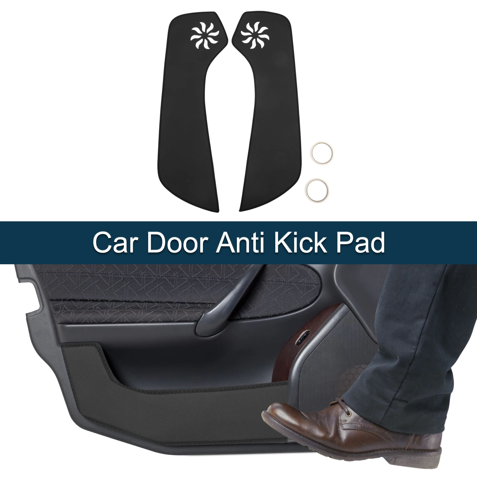 

UXCELL Car Door Anti Kick Pad Sticker Protector for Buick GL8 2011 2013 Black 1 Set