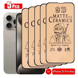 9D Soft Matte Ceramic Film for iPhone 17 16 Pro Max 15 11 12 13 14 7 8 Plus Screen Protectors for iPhone X XR XS Max SE No Glass