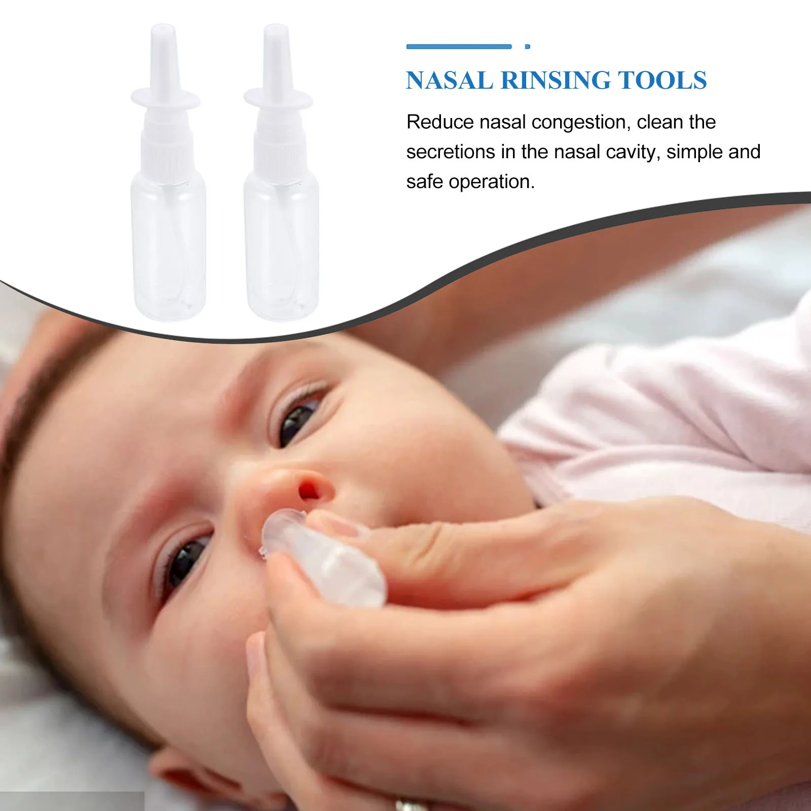 

2Pcs Durable Cavity Cleaning Bottles Portable Design Smooth Surface No Odor Nasal Rinsing Tools Nose Wash Cleaners