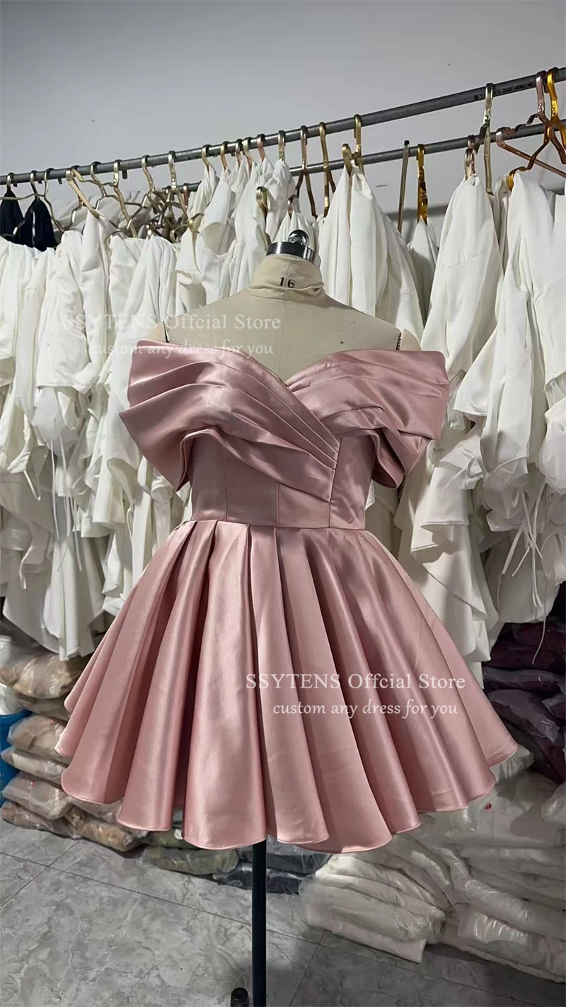 SSYTENS Sexy Pink Short Evening Dresses Women's Homecoming Party Gowns Graduation Girl Mini Cocktail Prom Dresses Customized