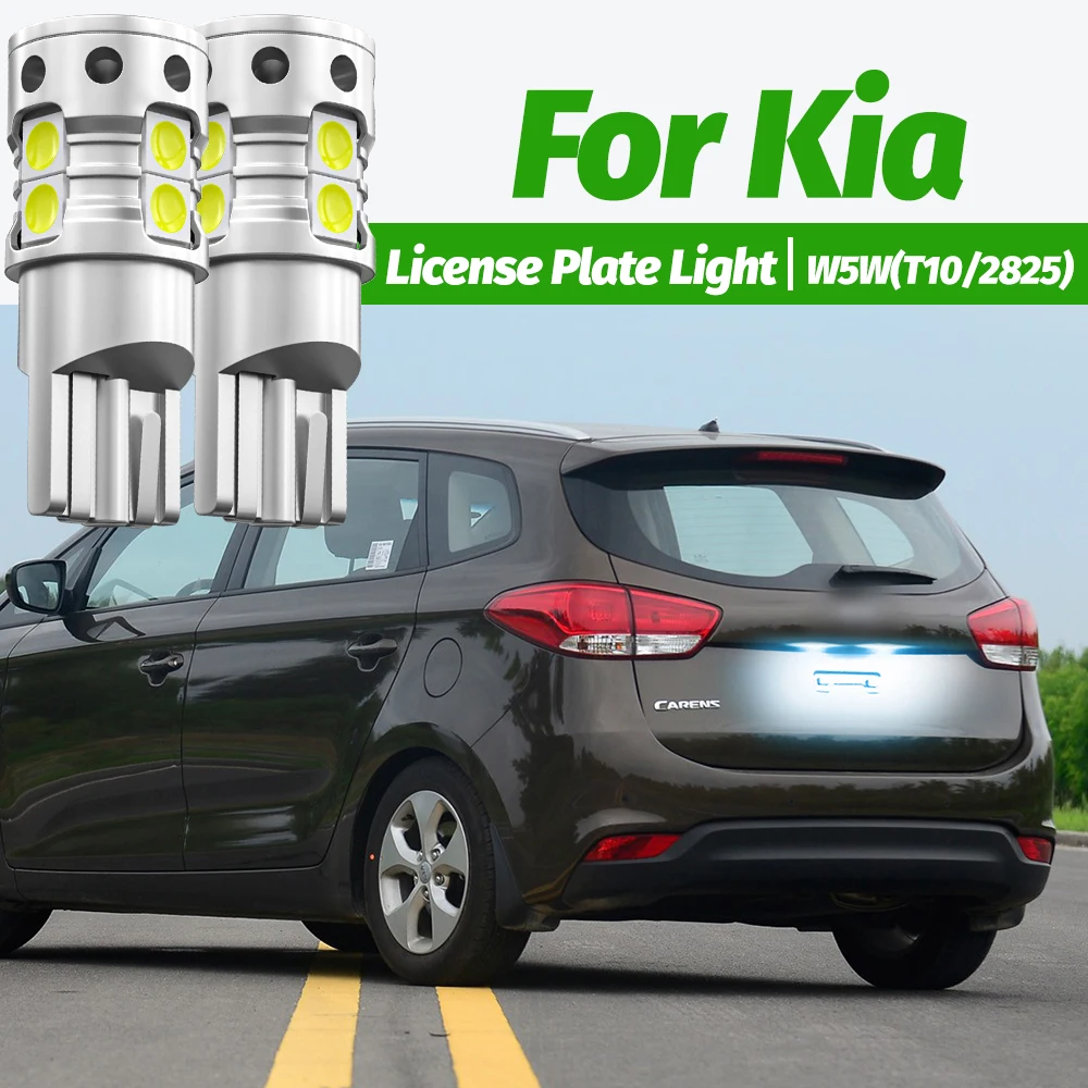 2 stücke LED Kennzeichen Glühbirne W5W T10 Für Kia Carens 1 2 4 Magentis Niro Optima Proceed Sedona 3 Seltos stonic Venga XCeed