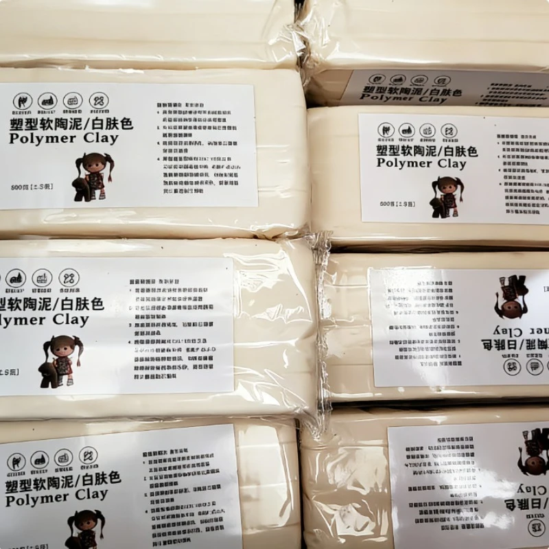 Arcilla Blanda de 500g a Base de Aceite para Hacer Muñecas, No Tóxica, Apta para Hornear, Masa de Modelar Suave y Segura para Niños y Artistas