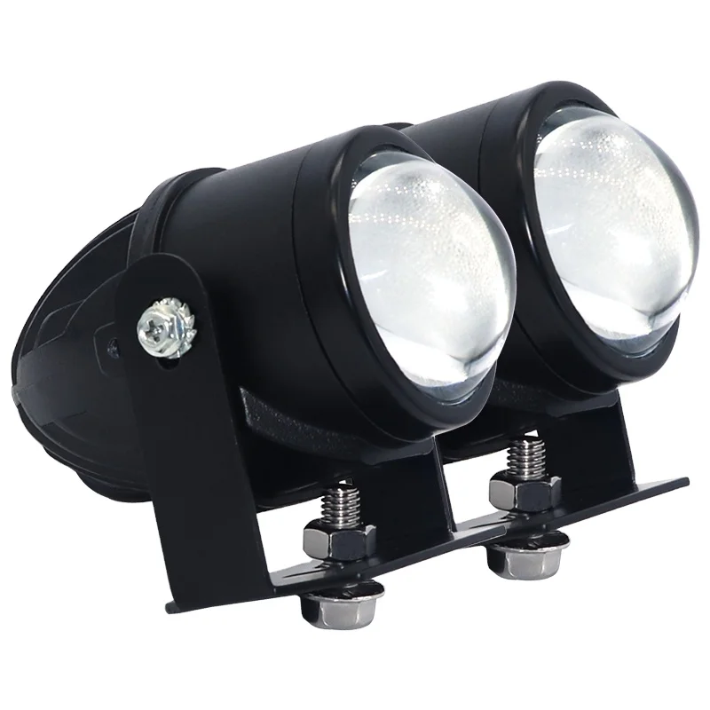 For Motorcycles Bike Off Road External Led Integrated Laser Fog Light Bifocal Lens High Low Beam Waterproof Front Bumper Lamp