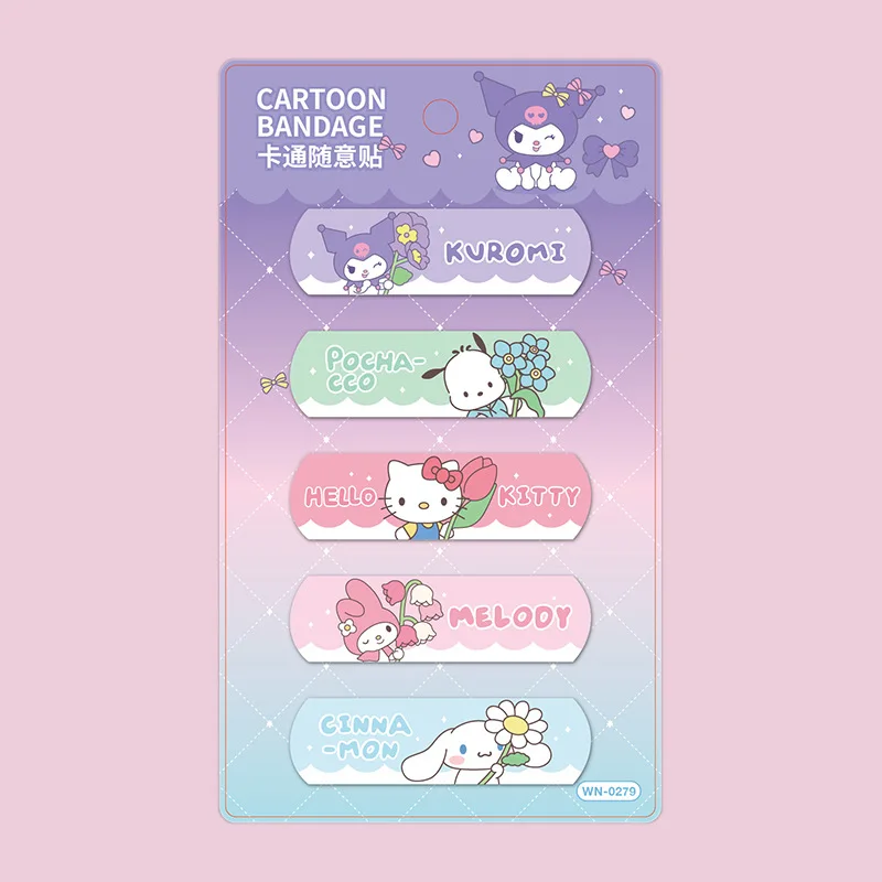 

Sanrio Melody Band-aid Bags of Breathable Waterproof Bandaids Cartoon Hemostasis Adhesive Bandage Anti-friction Foot Stickers