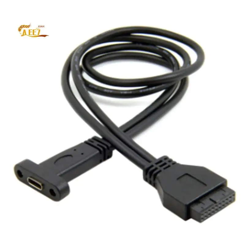 

AEE7-1 шт., один порт USB 3.1 типа C, USB-C, гнездо к USB 3.0, 19-контактный разъем для материнской платы, пластиковый кабель 50 см