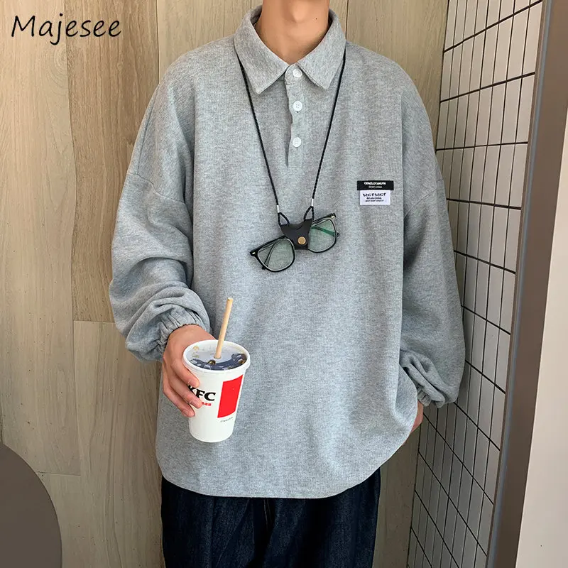 

T-shirts Men Baggy Streetwear Japanese Students Autumn Long Sleeve Handsome Korean Unisex Clothing Camisetas Leisure All-match
