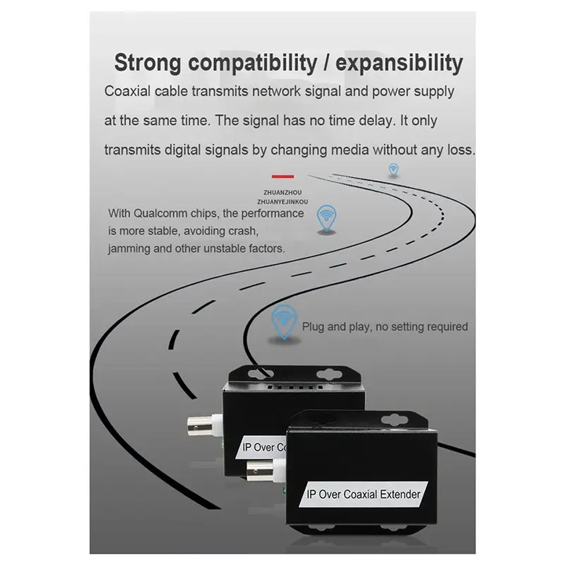 【NEWLY】6X IP Network To Coaxial Extender Transfer From Net Cable Transmission To Coax Line 500M Ethernet Converter For CCTV