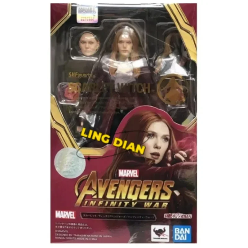 In Stock Original BANDAI S.H.Figuarts SHF Marvel Avengers Endgame Scarlet Witch Wanda Vision Anime Action Figures Model Toy Gift