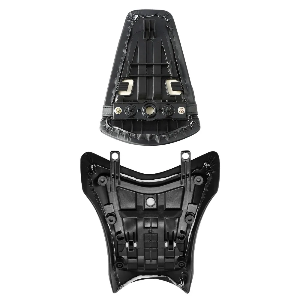 Motorcycle Black Front Rear Seat Pillion Cushion Saddles For Kawasaki Ninja ZX10R 2011-2015