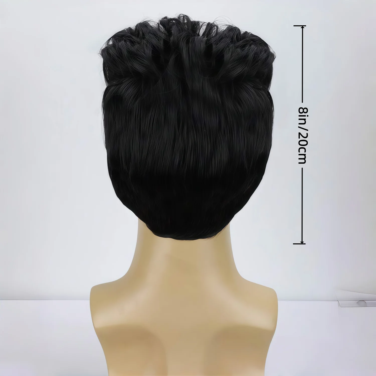 50s to 60s Rock Style Wigs, Black Short, Male Cosplay Synthetic Wigs Halloween, Christmas Costumes, Wigs for Cosplay, Party