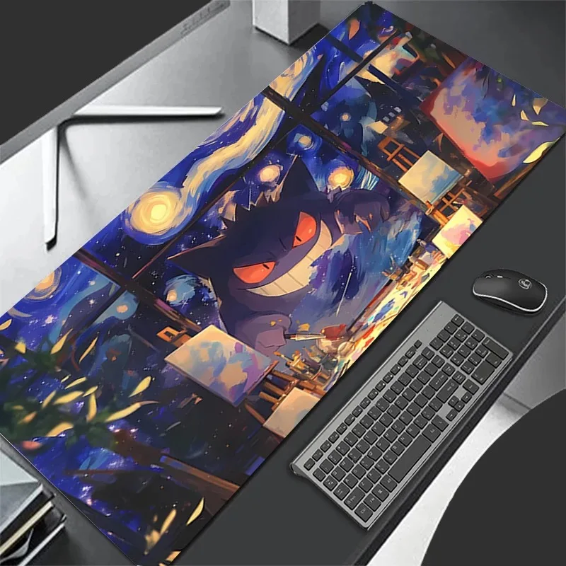 

Большой коврик для мыши с аниме-дизайном, игровые аксессуары для компьютера, коврик для клавиатуры G-gengar, коврик для мыши P-pokemonS, настольный коврик XXL для мыши, подарок