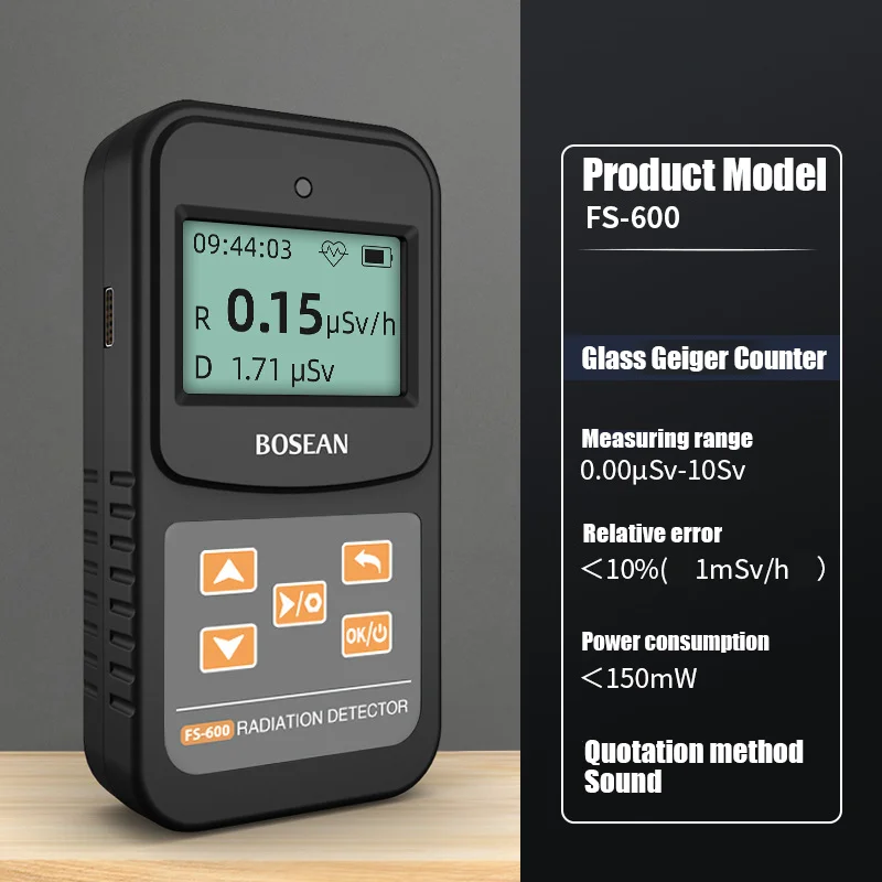 Nuclear Radiation Detector Professional Geiger Counter Personal Dosimeter X-ray Γ-ray Β-ray Radioactivity Tester Marble Detector