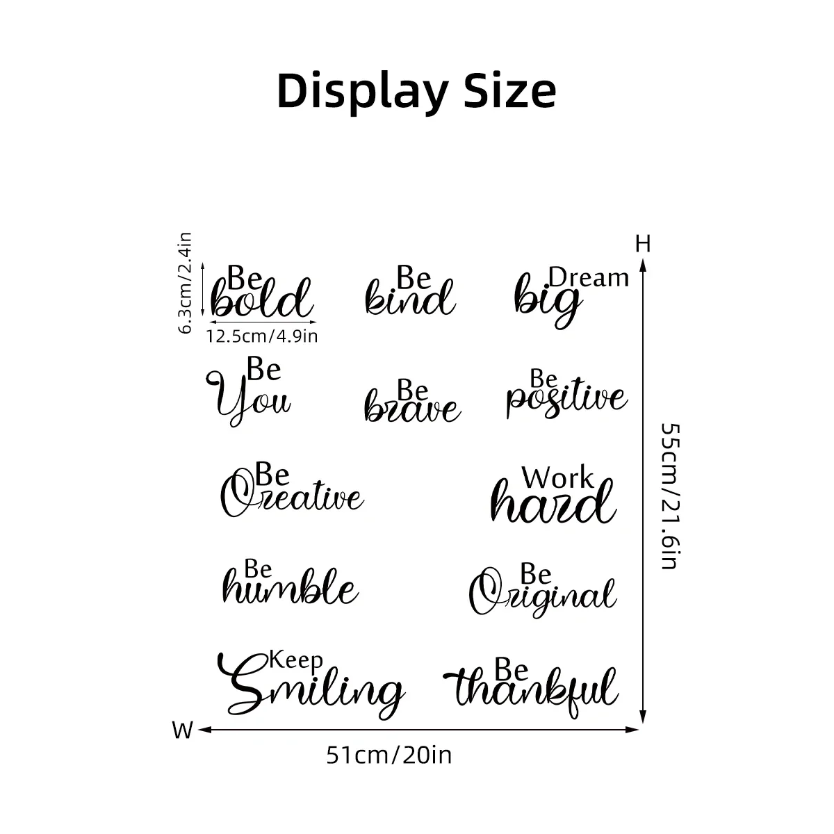 English Sweet Encourage Text Wall Stickers for Kids Room Bedroom Wall Decals Living Study Room Decoration Child Home Decor
