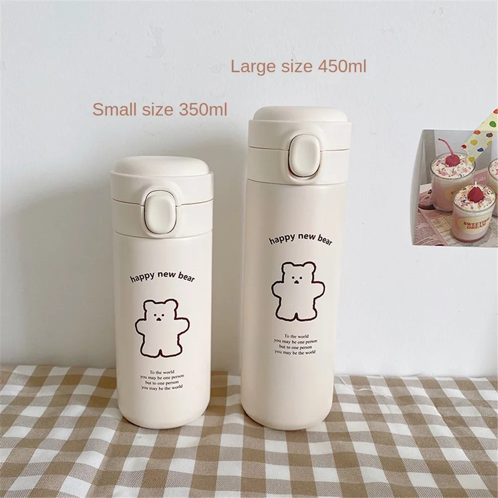 Bear Thermos Cup Safe Material Easy To Clean Environmentally Friendly Innovative Christmas Gift Thermos Cup Souvenir Thermos Cup