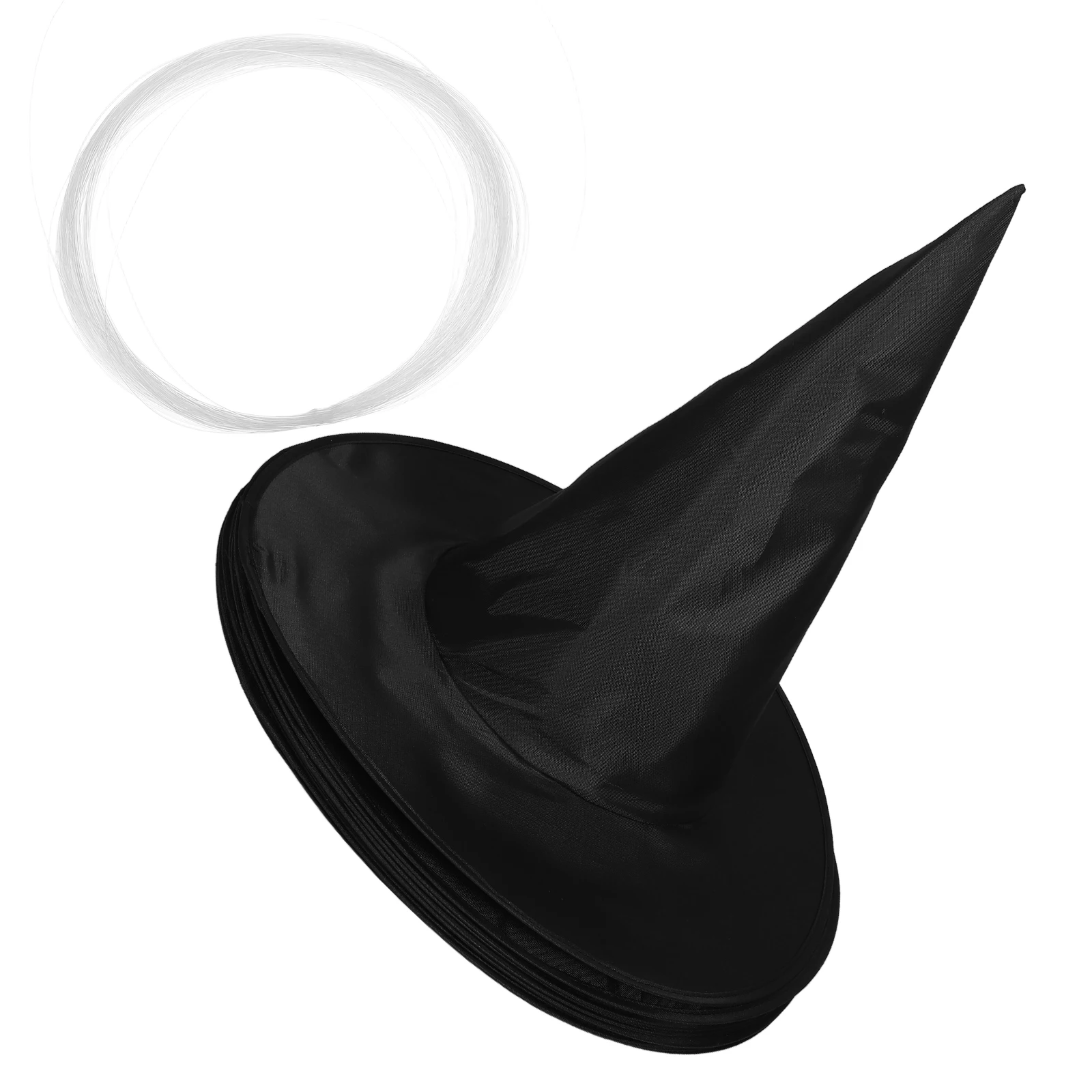 

12 Pcs Halloween Wizard Hat Yard Decor Party Witch Hats Hanging Indoor Props Centerpiece Cap Makeup Costume