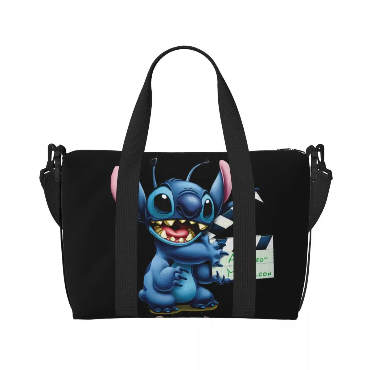 Custom  Lion Stitch Tote Bag for Women Large Capacity Kawaii Anime Gym Beach Travel Bags