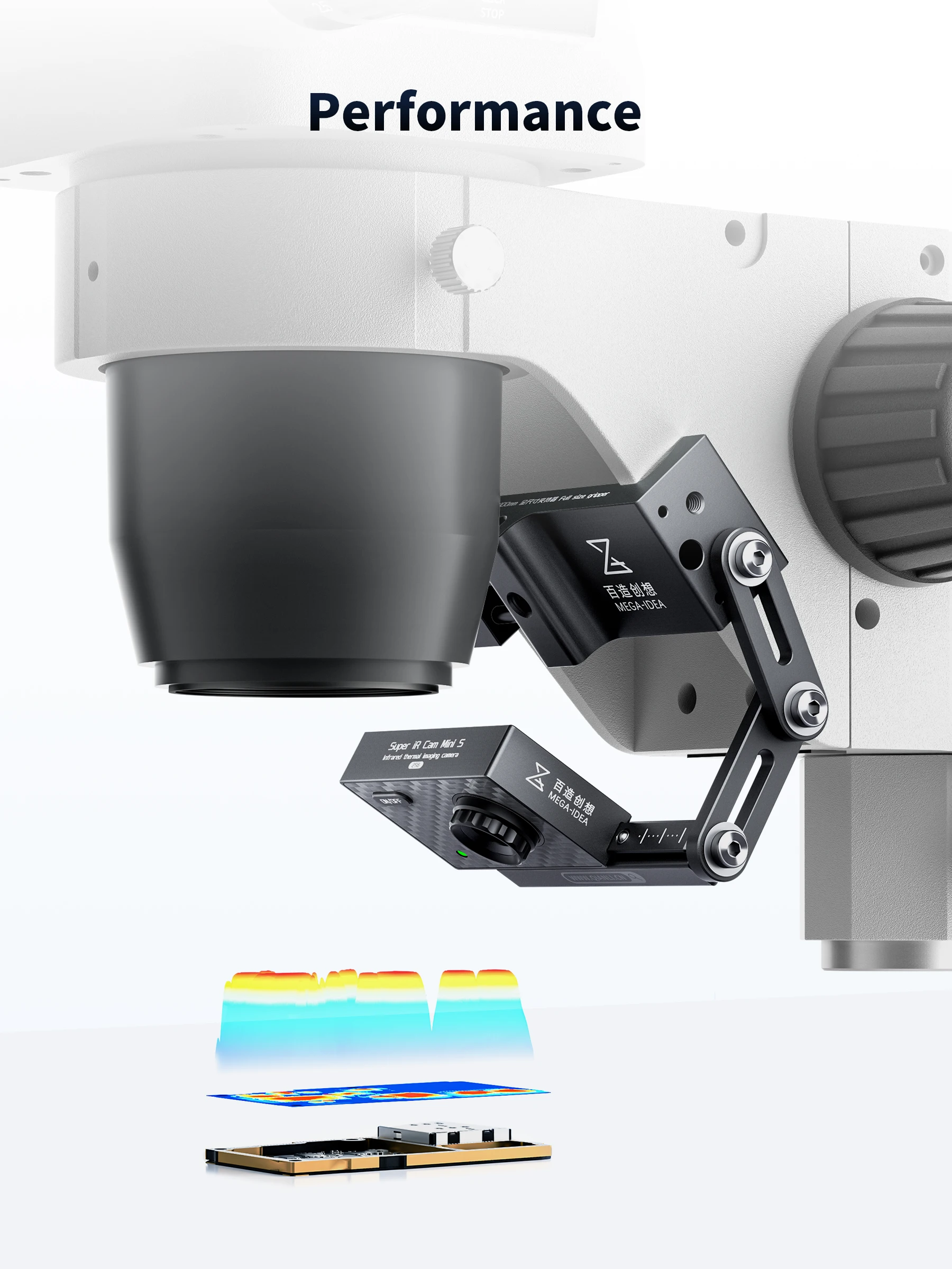 MEGA-IDEA Super IR Cam Mini S Microscope Infrared Thermal Imager PCB Short Circuit Quick Diagnosis Motherboard Repair Tool