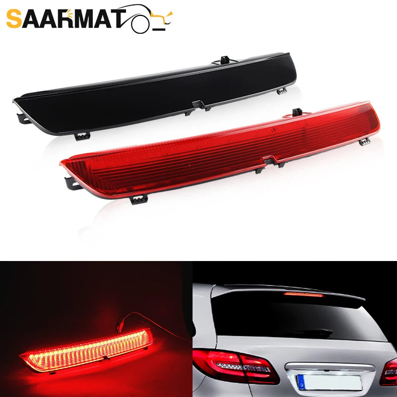 Red/Black Lens LED High Level Third Brake Stop Light for Mercedes Benz B-Class W246 W242 2011-2018 A2468200156 Car Accessories