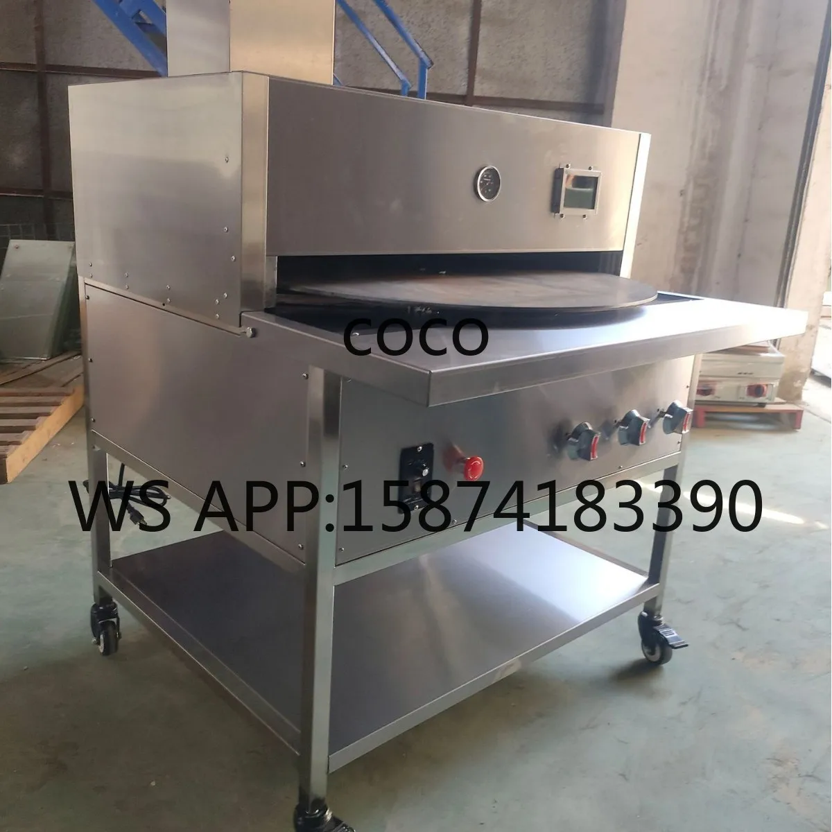 80cm Stainless Steel Plate Furnace, Commercial PITA Oven for Tortilla Naan Bread Baking